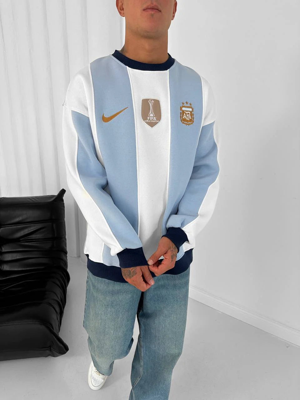 Argentina 2022 World Cup Champions Retro Sweatshirt – Oversized Blokecore Style