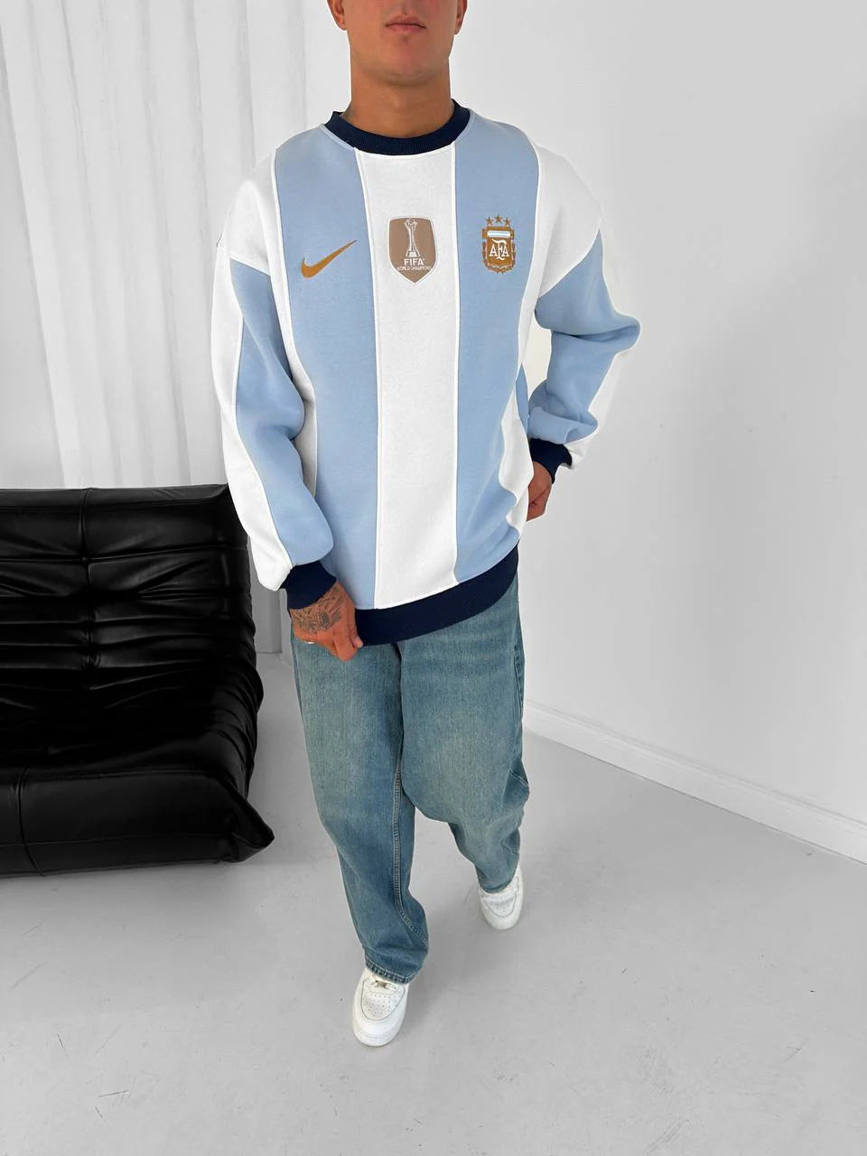 Argentina 2022 World Cup Champions Retro Sweatshirt – Oversized Blokecore Style