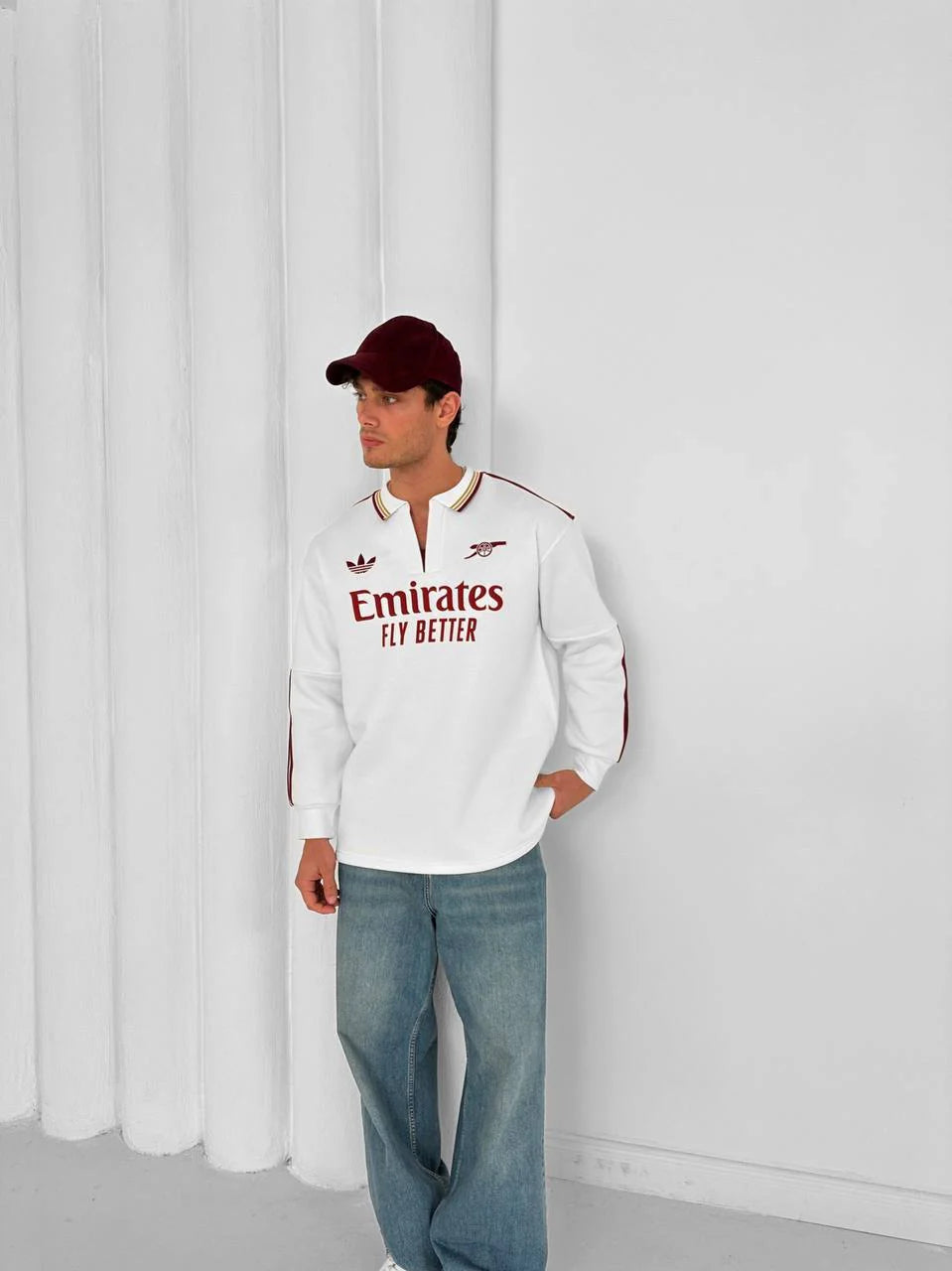 Arsenal FC Retro Polo Sweatshirt