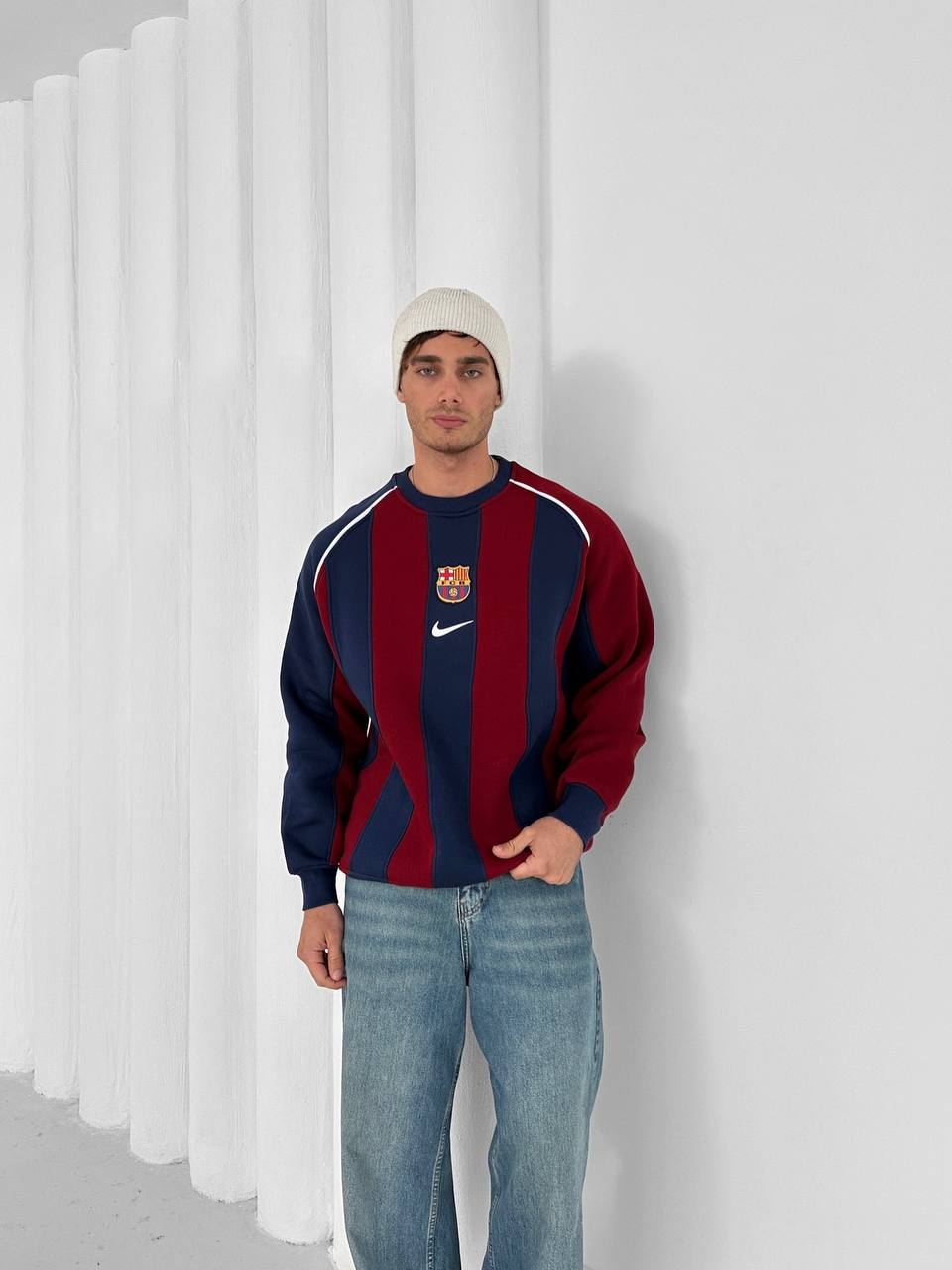 FC Barcelona 2005 Retro Striped Crewneck – Stryve