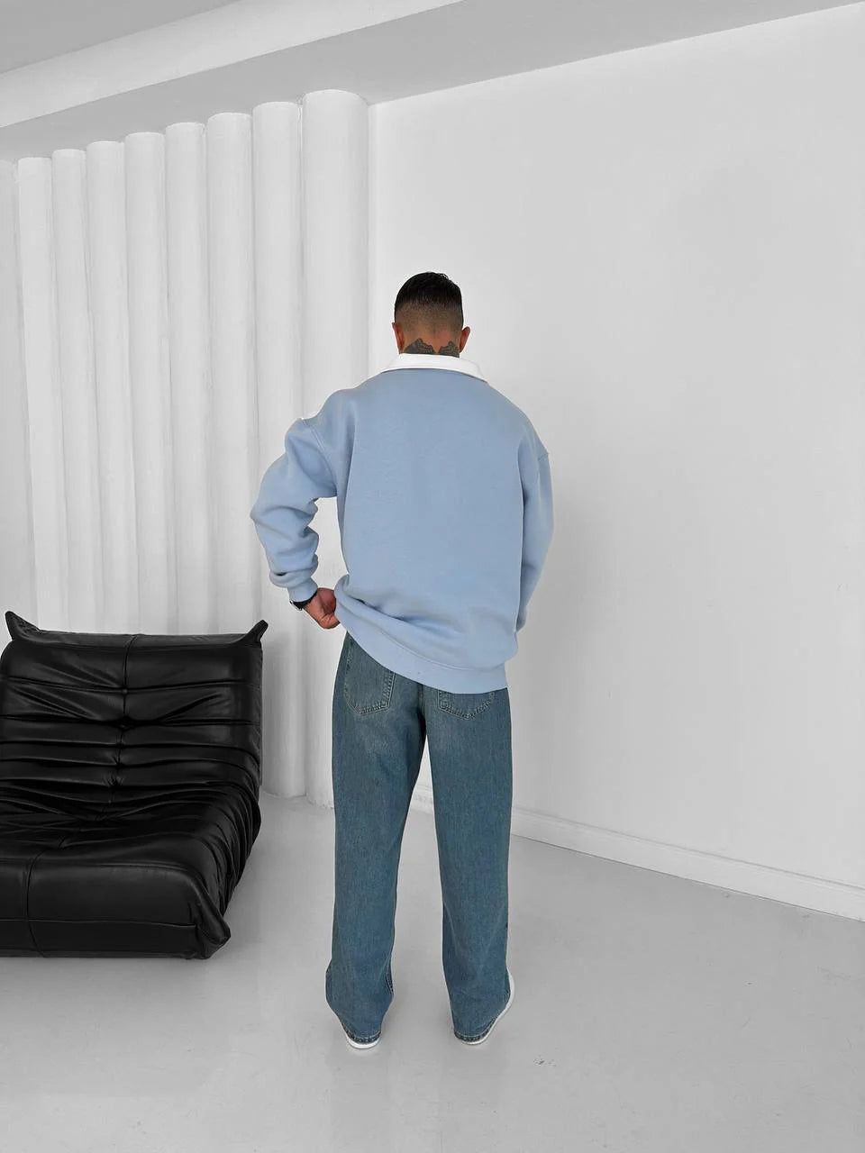 Argentina Retro AFA Quarter-Zip Sweatshirt – Oversized Blokecore Polo