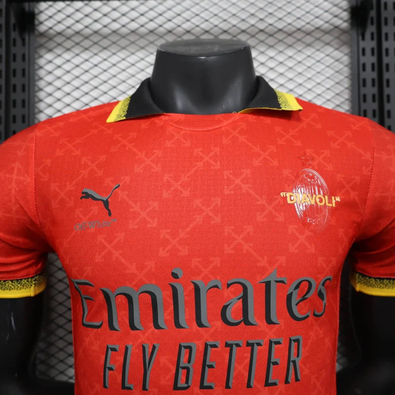 AC Milan x Off-White Jersey Red 2025 | Player Version