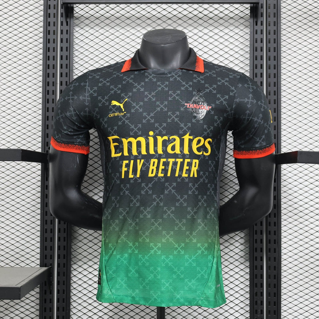 AC Milan x Off-White Jersey (Black-Green) 2025 | Player Version